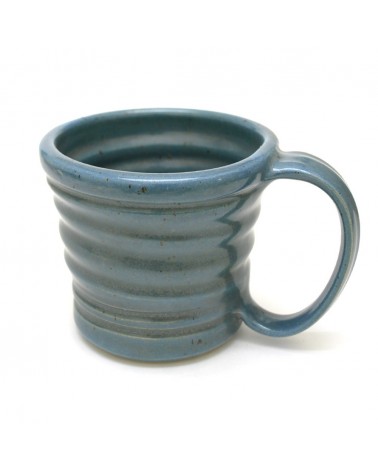 Shaving mug stoneware green